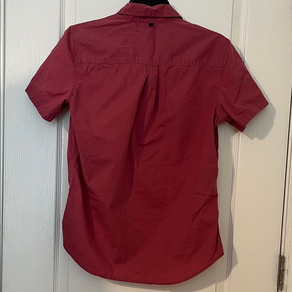 Classic Red Button Down Size Small - image 6